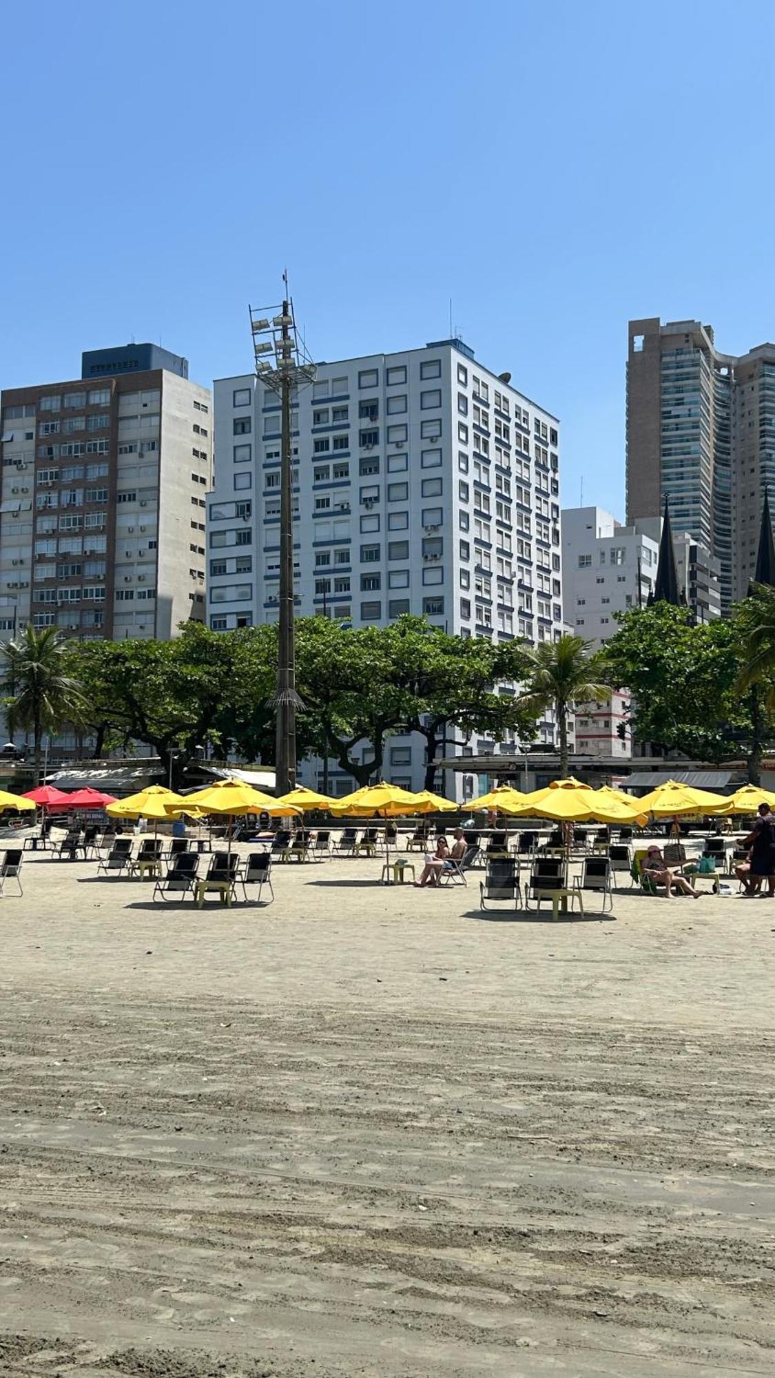 Apartamento Frente A Praia Do Embare Santos Экстерьер фото